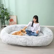 large round dog bed